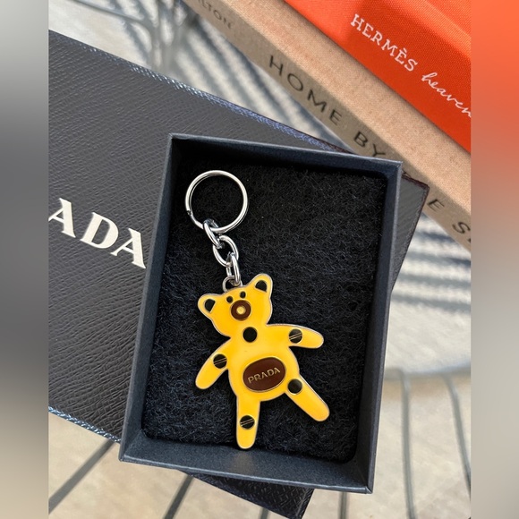 💫SALE💫 PRADA Teddy Bear Key Chain or Bag Charm. Silver Hardware. EUC. - Picture 6 of 8